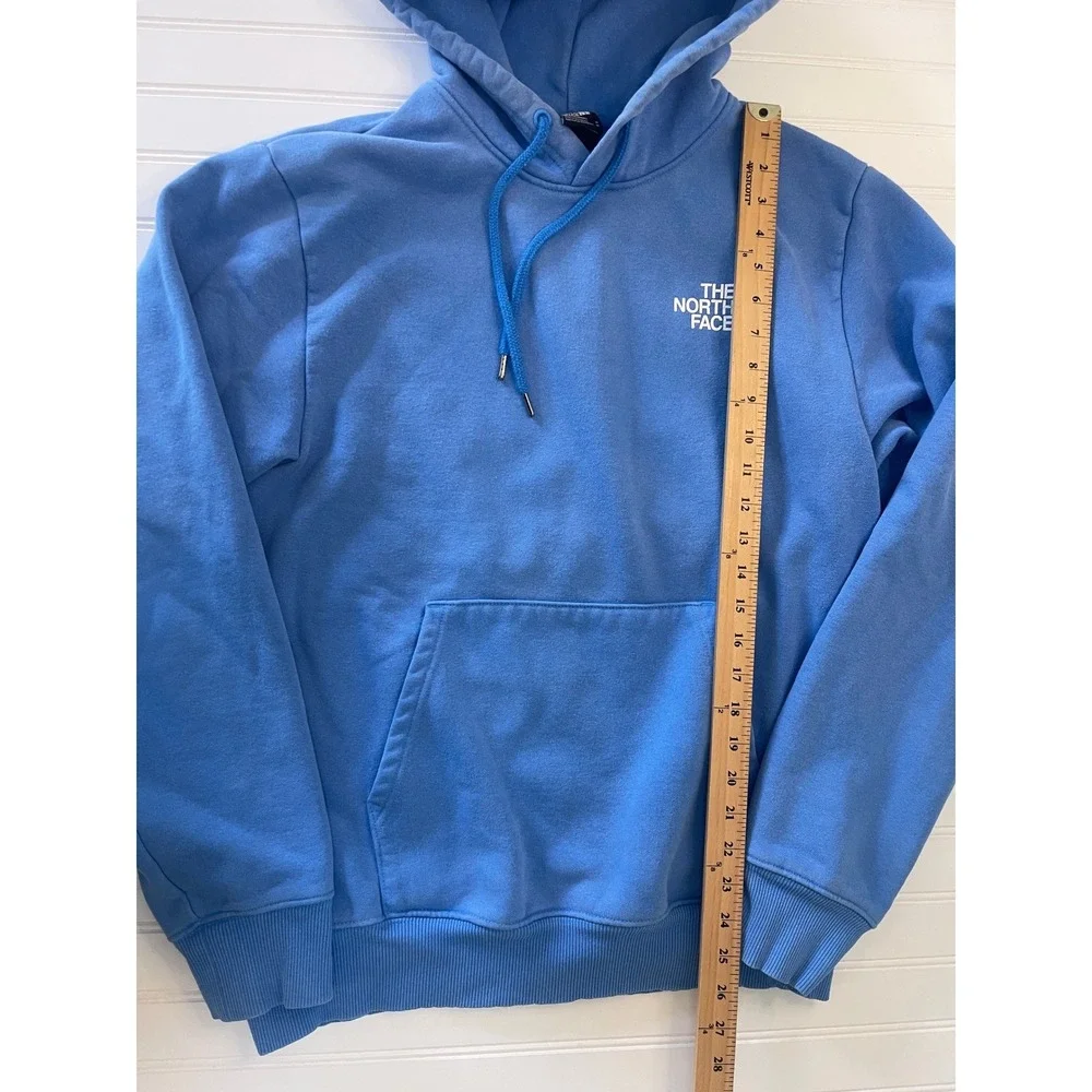 The North‎ Face Mens Blue Graphic Hoodie Camping Tent Pullover Sweatshirt Medium